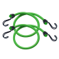 Zestaw 2 linek bungee 80 cm – Podwójny odwrócony hak – Kolor: zielony Zestaw 2 linek bungee 80 cm – Podwójny odwrócony hak – Kolor: zielony