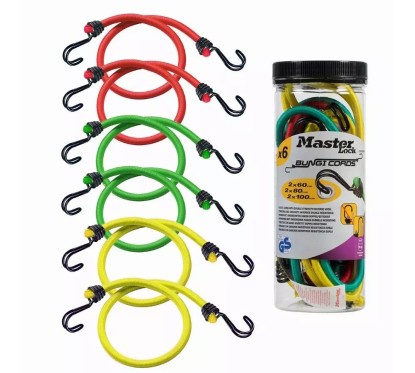 Master Lock 3040EURDAT – Twin Wire™ Bungee zestaw 6 linek