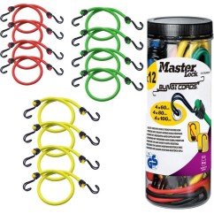 Master Lock 3107EURDAT – Twin Wire™ bungee 12 linek (4×60/80/100 cm)