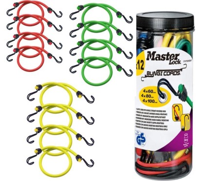 Master Lock 3107EURDAT – Twin Wire™ bungee 12 linek (4×60/80/100 cm)