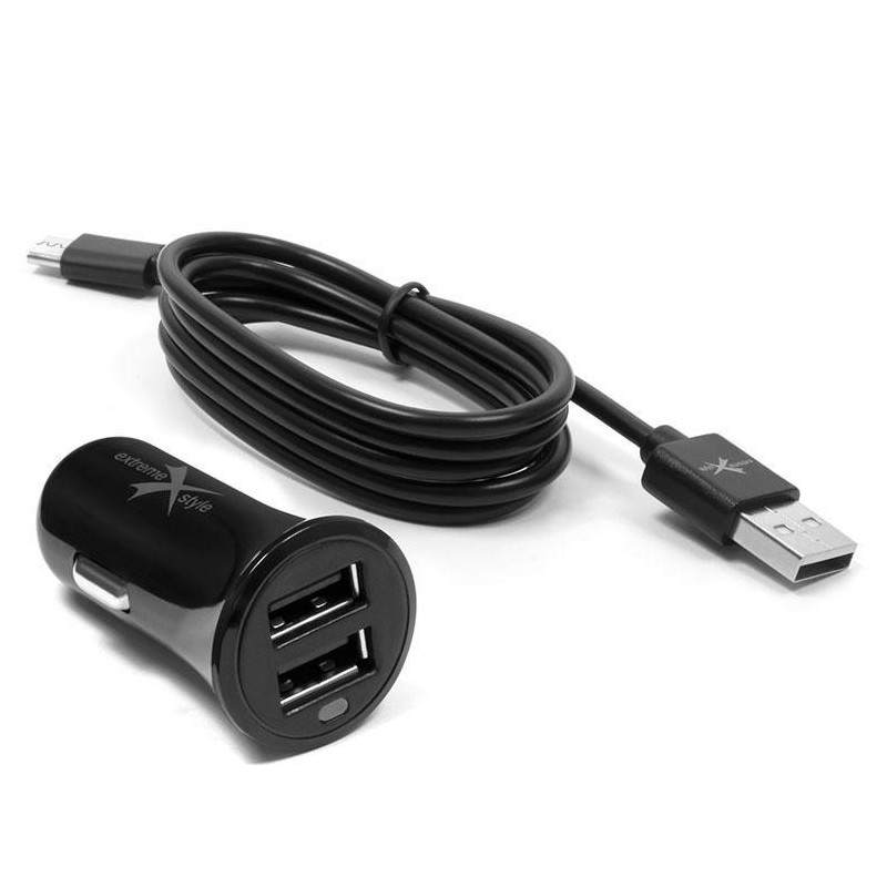 Ładowarka samochodowa do telefonu 2 x USB 3.1A + kabel micro USB - eXtreme® - NCC312U+CM Ładowarka samochodowa do telefonu 2 x USB 3.1A + kabel micro USB - eXtreme® - NCC312U+CM