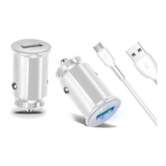 Ładowarka samochodowa do telefonu FAST QC 3.0 + kabel micro USB - eXtreme® Ampere - 3A - ACCU3QC30B+CM