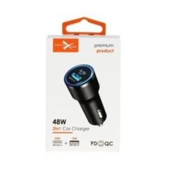 Ładowarka samochodowa USB Typ-C + USB - eXtremestyle® - 48 W - CC48CU